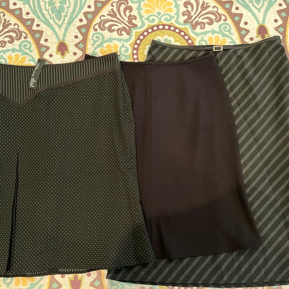 2 EUC and 1 NWT The Limited black skirts